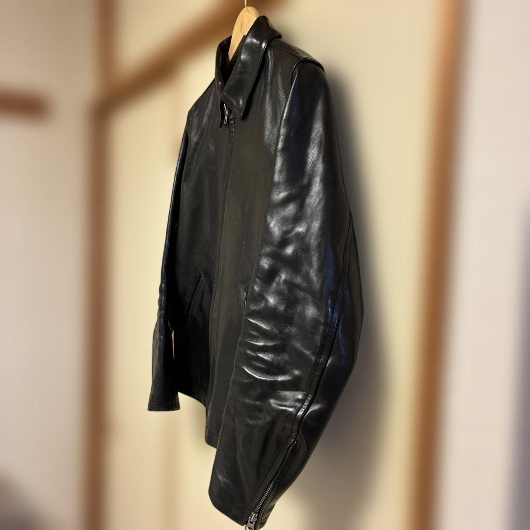 tabbed news ブラックレザージャケット