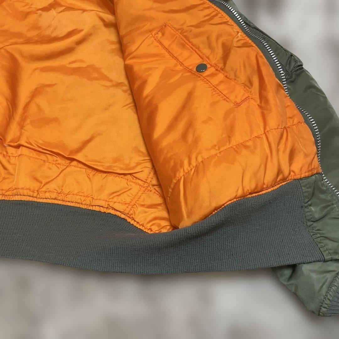 90s USA製Alpha Industries MA-1 オリーブグリーンM