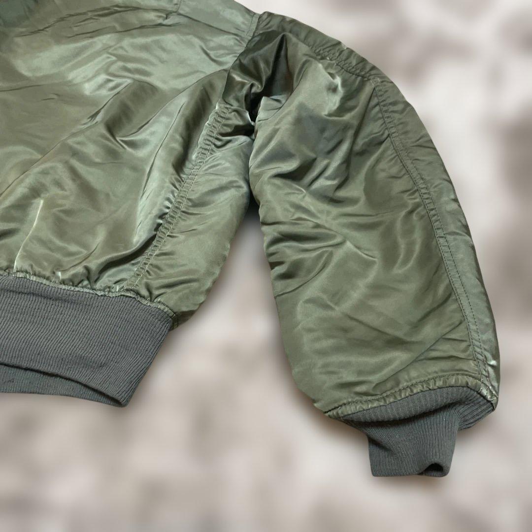 90s USA製Alpha Industries MA-1 オリーブグリーンM