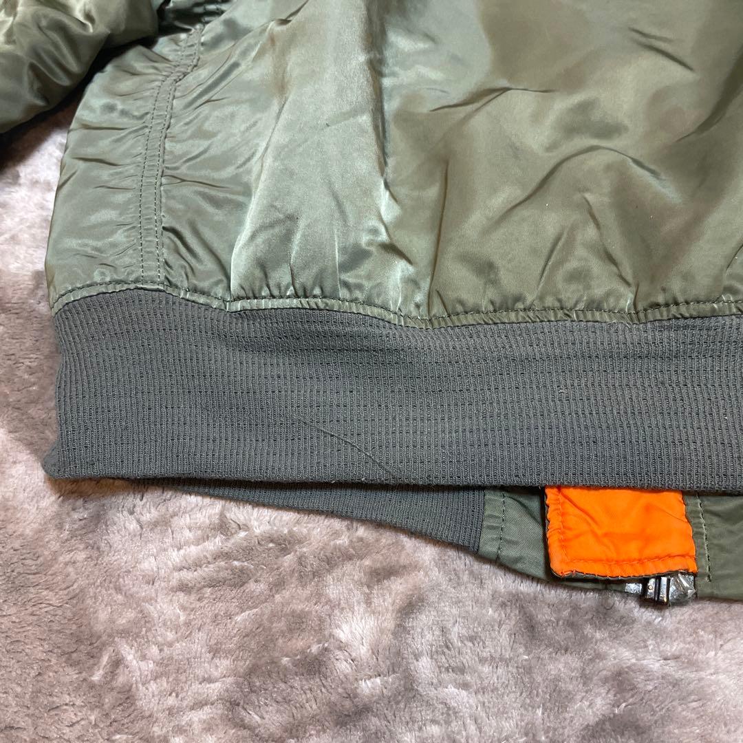 90s USA製Alpha Industries MA-1 オリーブグリーンM