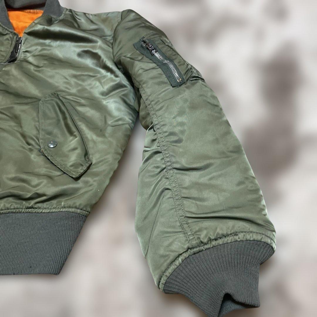 90s USA製Alpha Industries MA-1 オリーブグリーンM