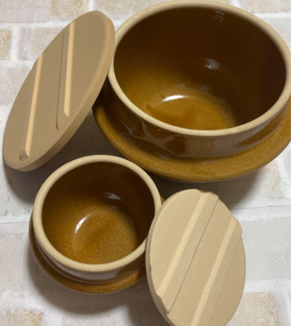 陶器製ブラウン土鍋3点セット