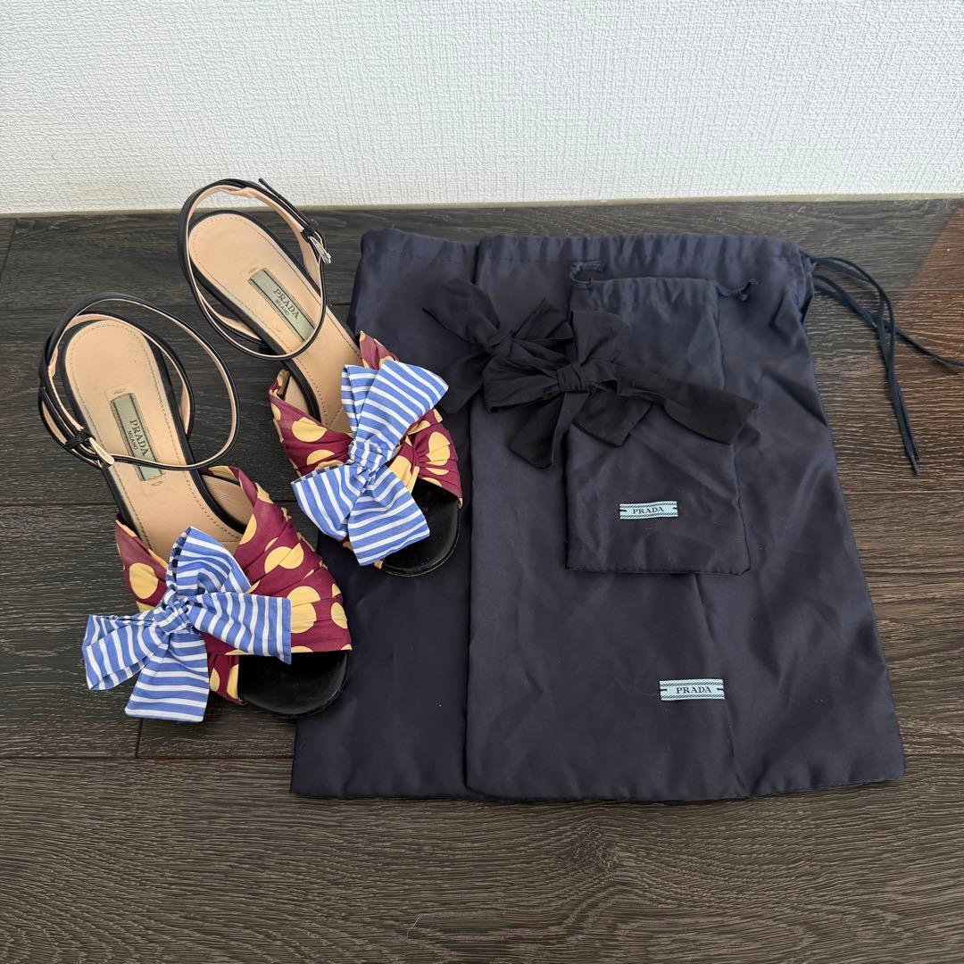 【希少価値高！】PRADA プラダ RIBBON PUMPS SHOES