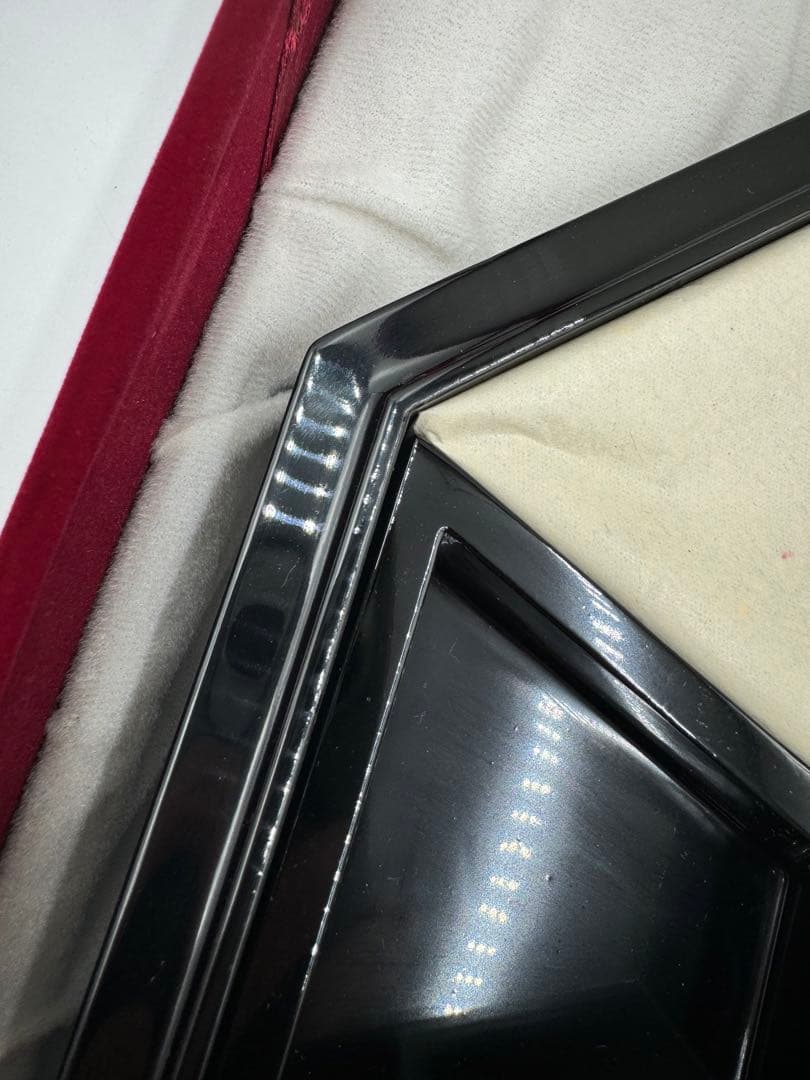 韓国製　八角螺鈿細工　漆器　螺鈿細工　小物入れ