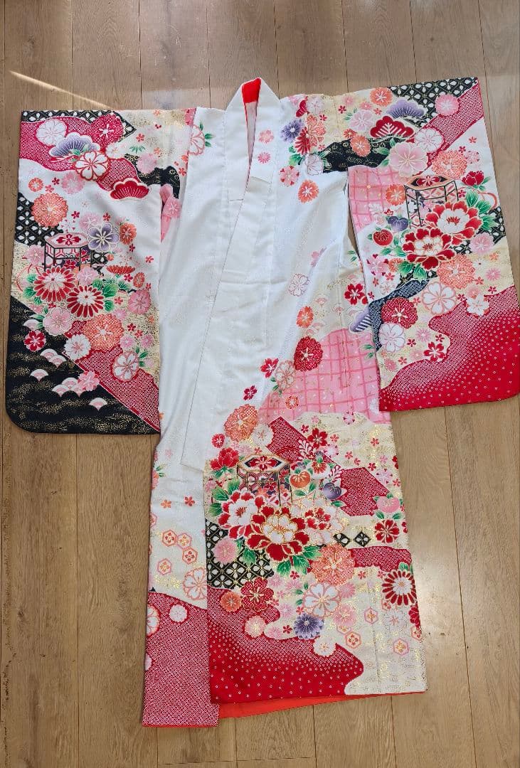 七五三　フルセット　和傘　髪飾りつき