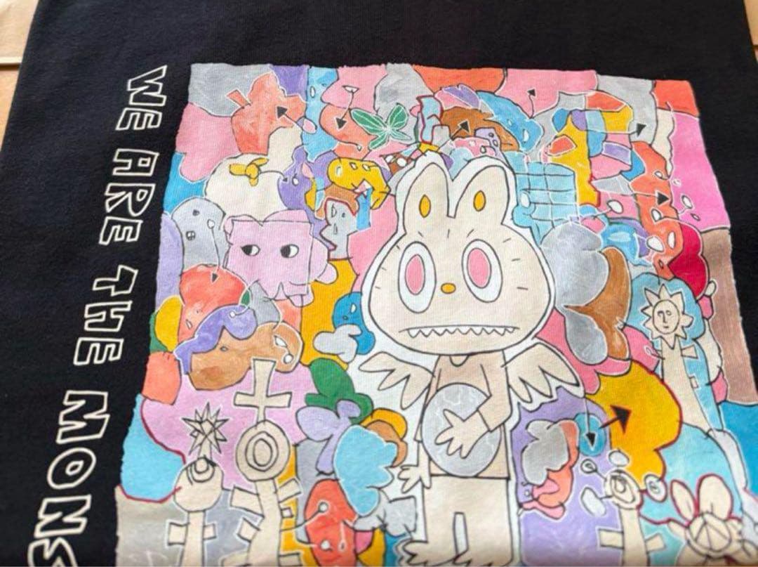 ユニクロ ポップマート ザモンスターズ ラブブ Tシャツ 3XL 黒・白・グレー