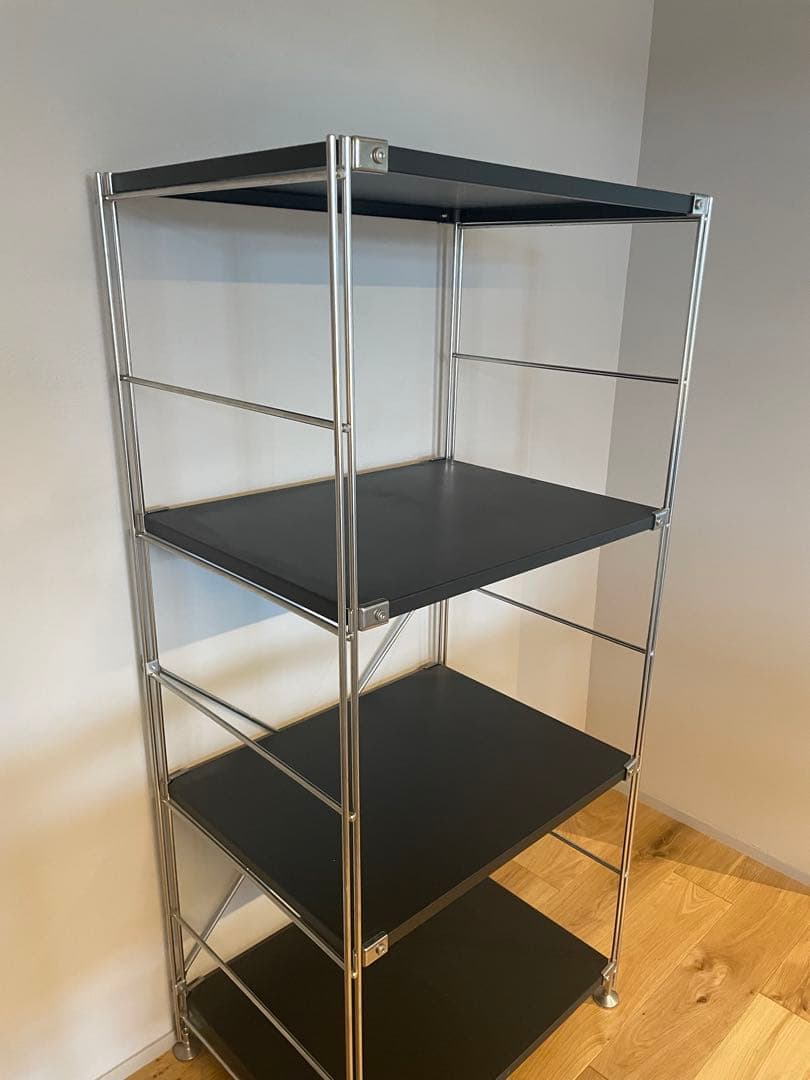 無印良品　スチールユニットシェルフ　ブラック