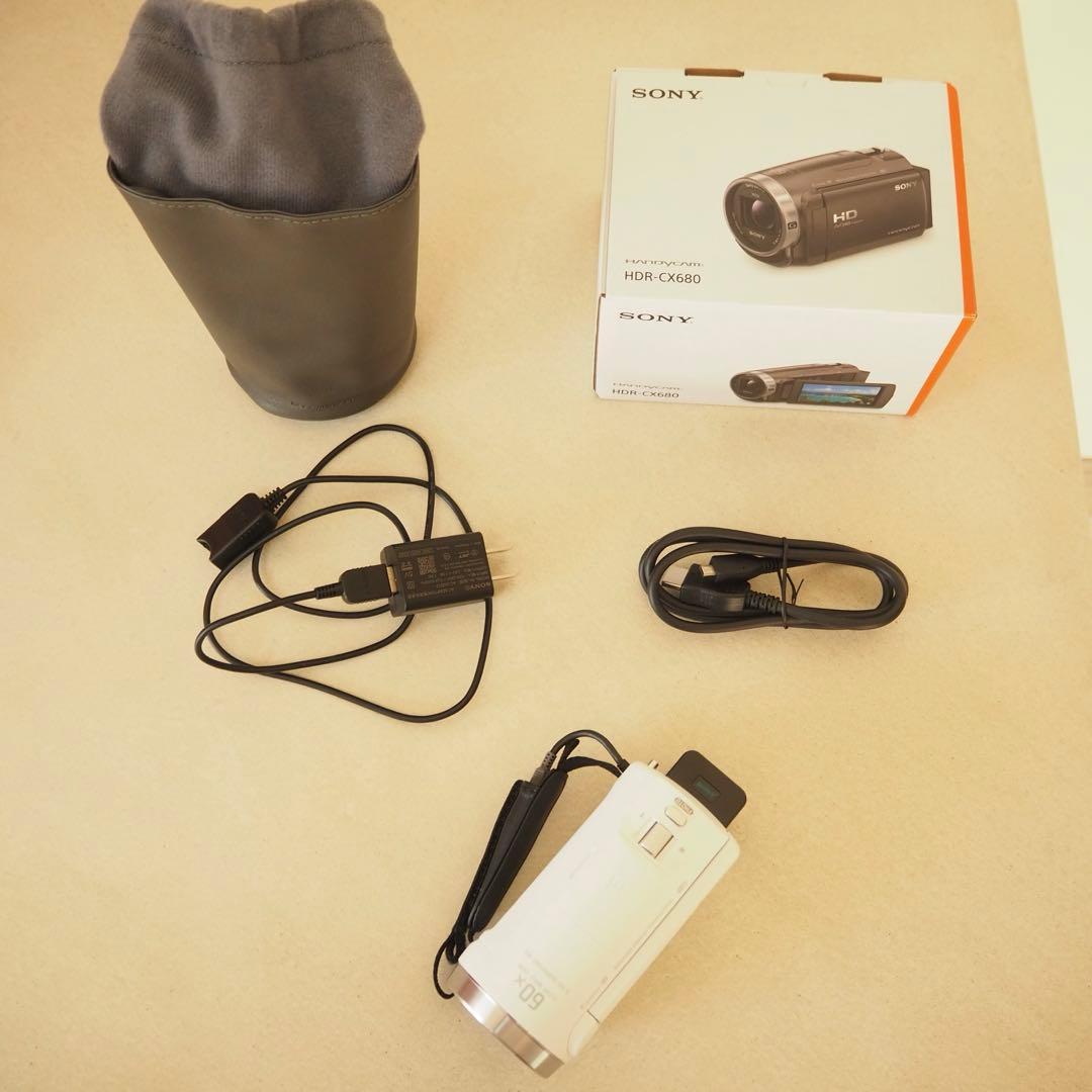 SONY HANDYCAM HDR-CX680 ビデオカメラ 2024年製 白色