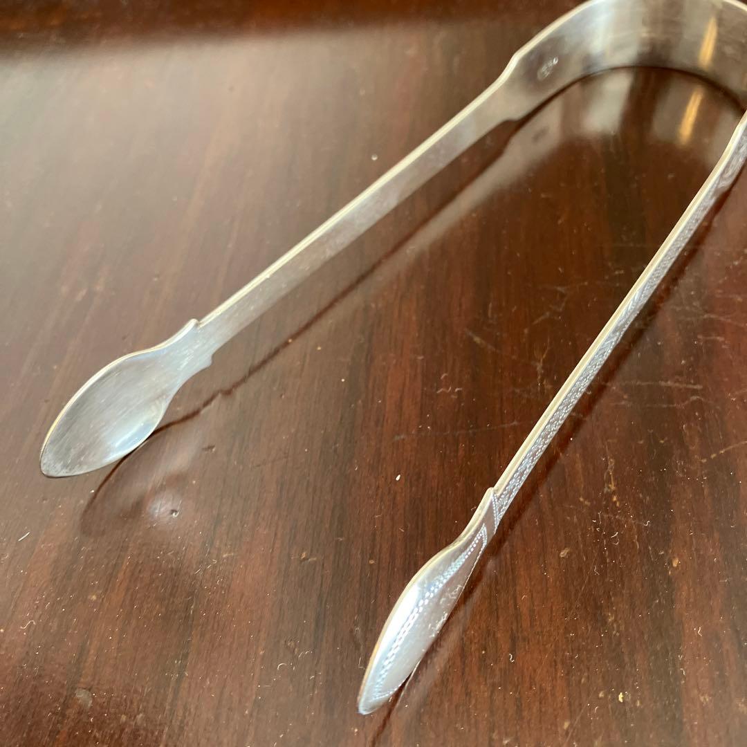 英国アンティーク　純銀　稀少ベイトマンファミリー　トング