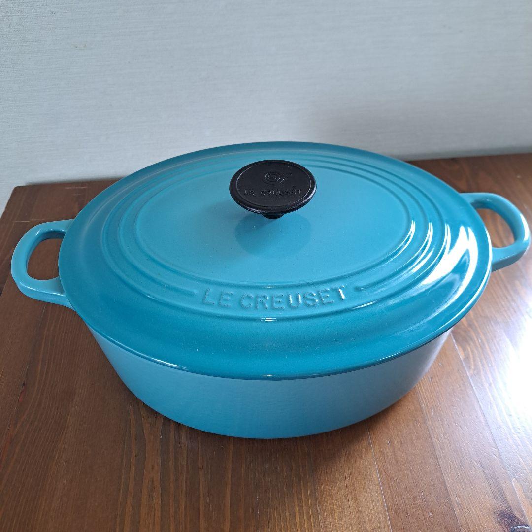 LE CREUSET オーバル　 27cm 　カリビアンブルー