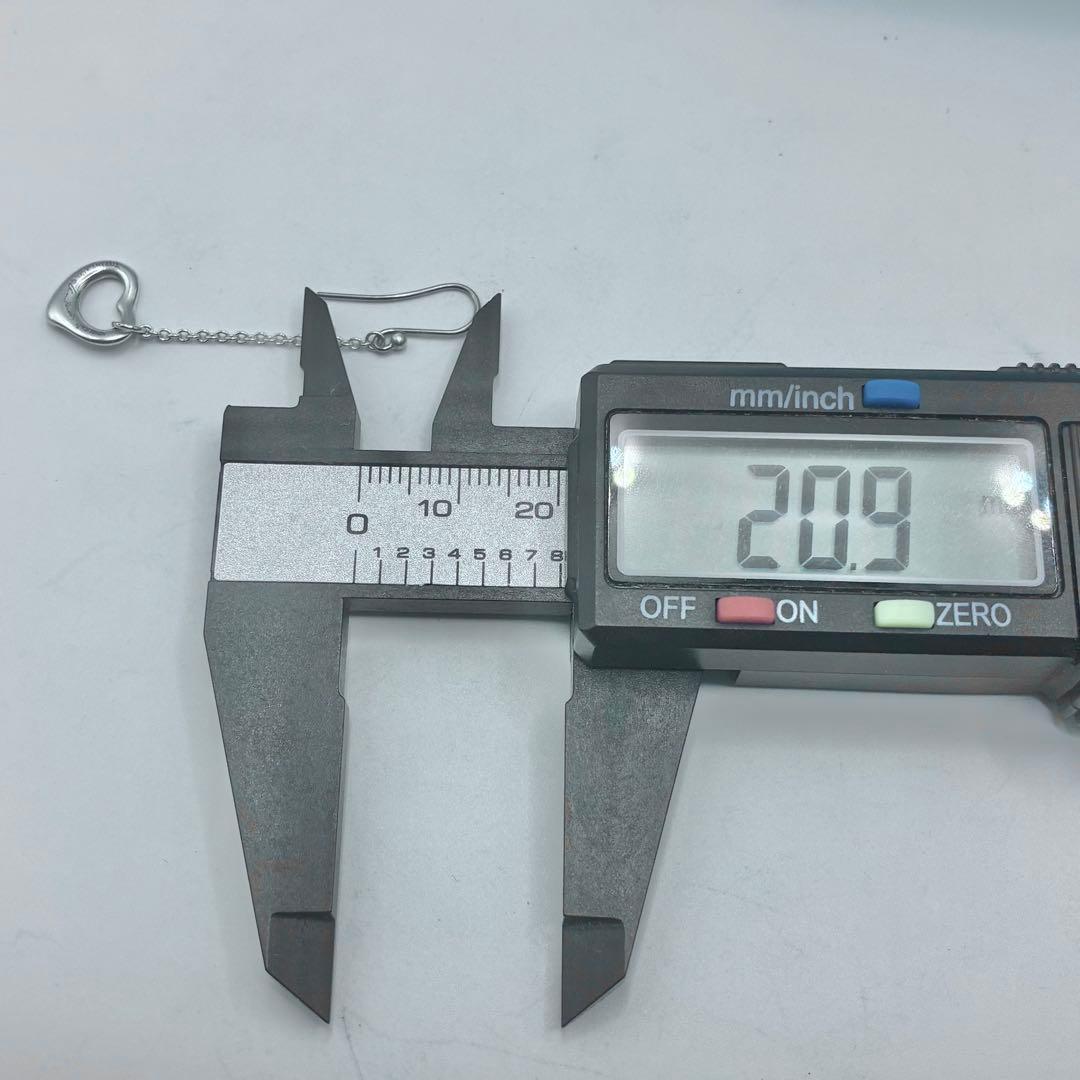 【希少】ティファニー　オープンハート　ドロップ　フック　ピアス　シルバー　美品