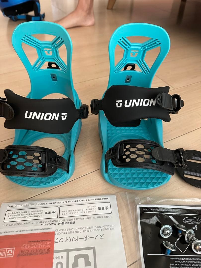 UNION スノーボード ビンディング 青　キッズ