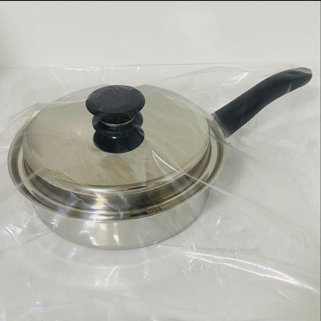 【未使用】Amway アムウェイ 中フライパン　鍋　直火専用　ステンレス　高級鍋
