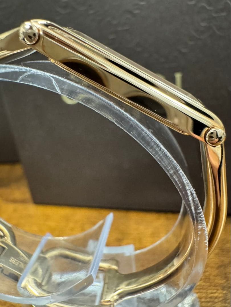 美品GUCCI 1500L ゴールド/ピンクGGシェル文字盤 1Pダイヤ