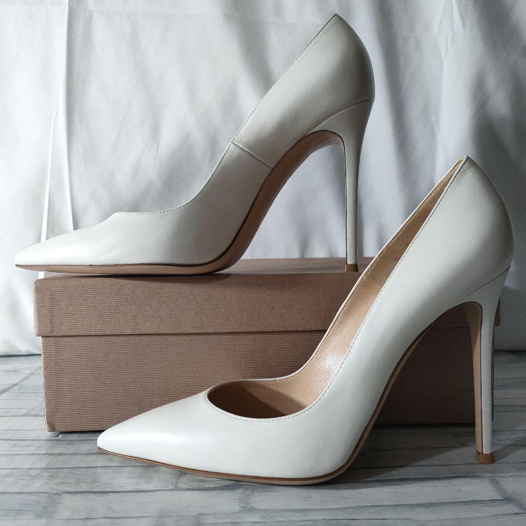 未使用品✨ジャンヴィトロッシ　レザーパンプス　ポインテッドトゥ　白　41