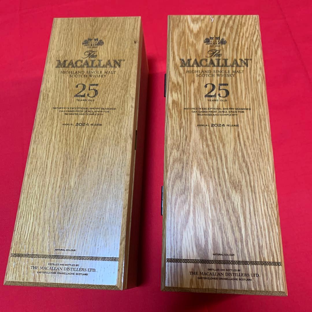 MACALLAN 25年 スコッチウイスキー 木箱ケース2個セット