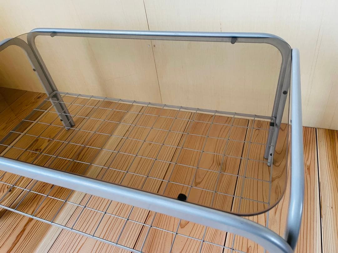 80-90s/ガラステーブル/コーヒーテーブル/ビンテージ/レトロ/ポップ/①