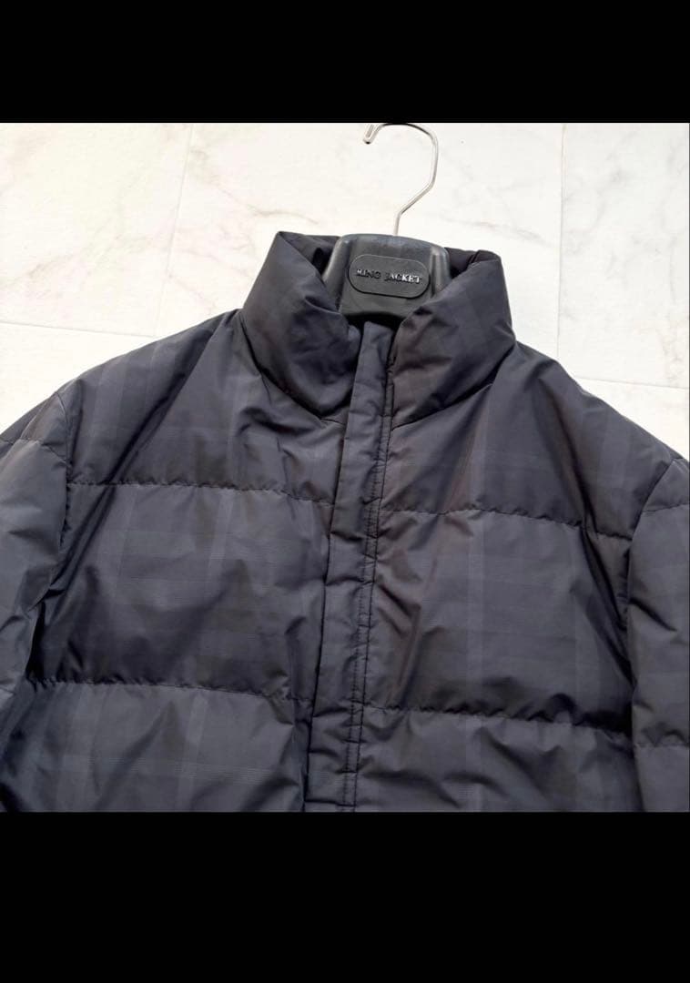 バーバリー 4way ステンカラーコート ダウン ライナー ノバチェック 黒 M