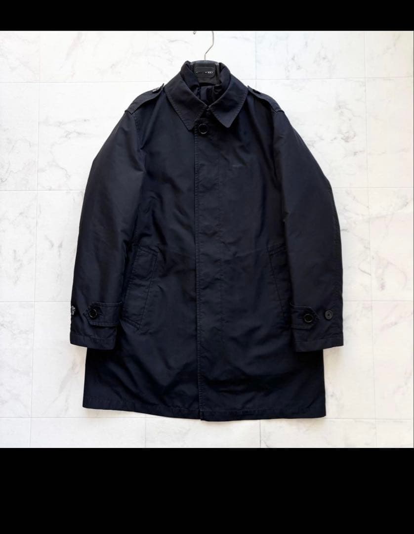 バーバリー 4way ステンカラーコート ダウン ライナー ノバチェック 黒 M