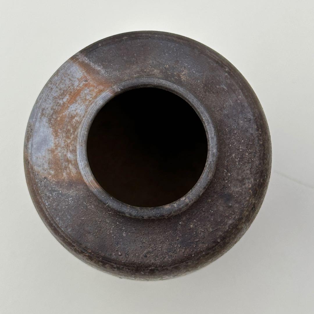 備前焼 茶入 小壺 共箱・仕覆付き 骨董品　アンティーク