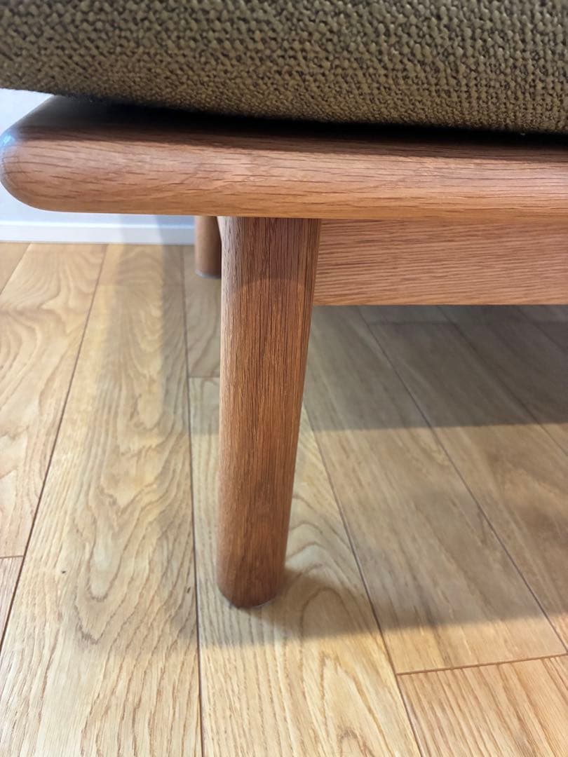 飛騨家具　SATUKI オットマン・スツール ミモザグリーン色