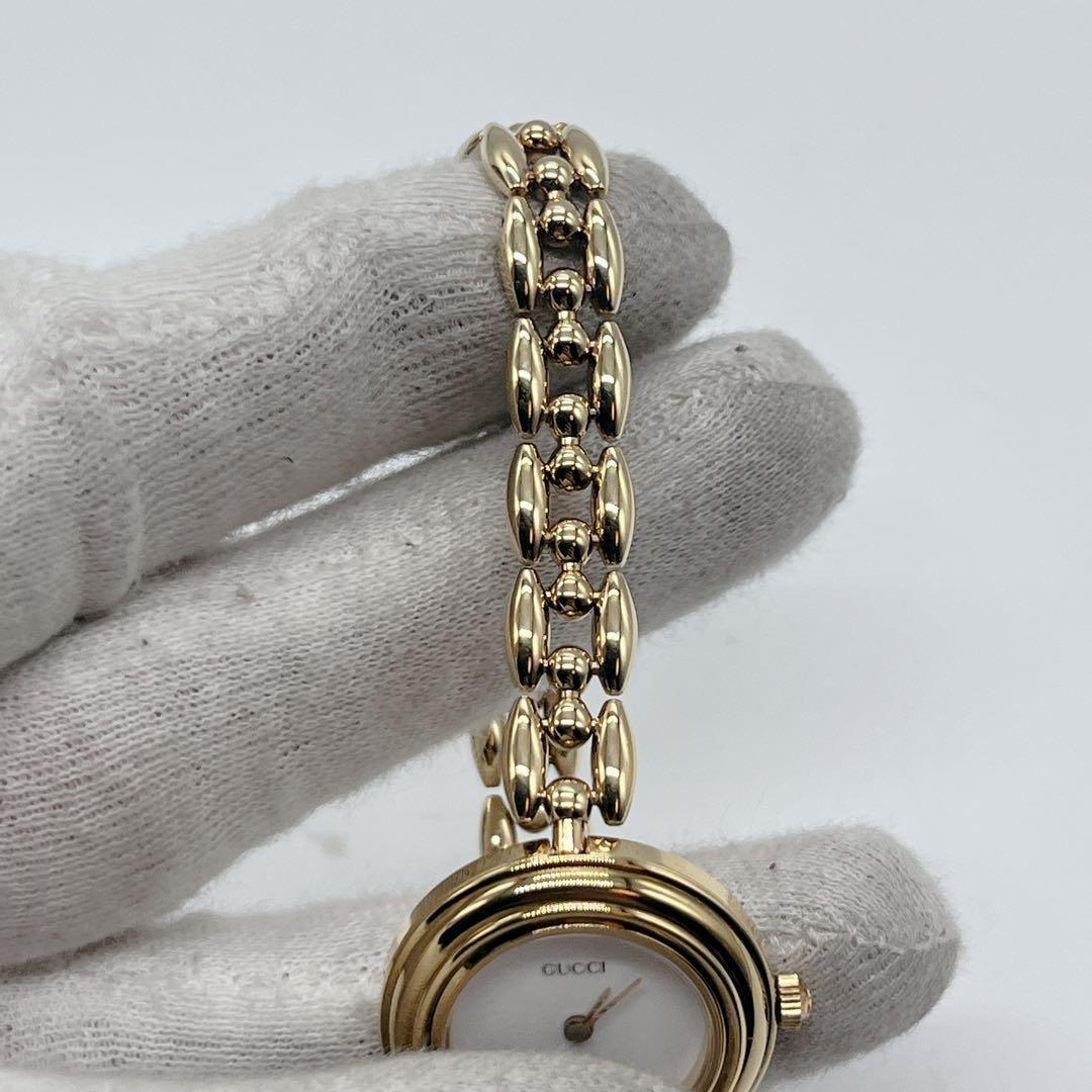 極美品 GUCCI チェンジベゼル 腕時計 6色 グッチ 稼働品 ゴールド