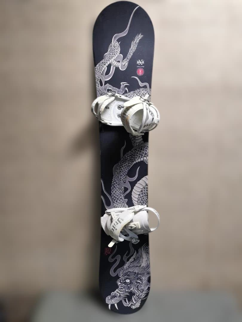 【眞空雪板等】スノーボード 3点セット（龍・ドラゴン）＋Unionビンディング
