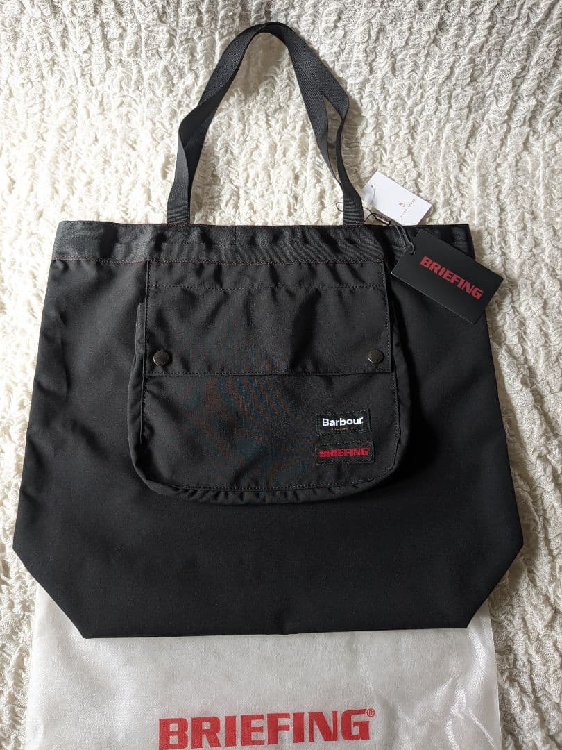 値下げ◆ブリーフィング×Barbour×UA◆トリプルコラボトートバッグ 黒◆新