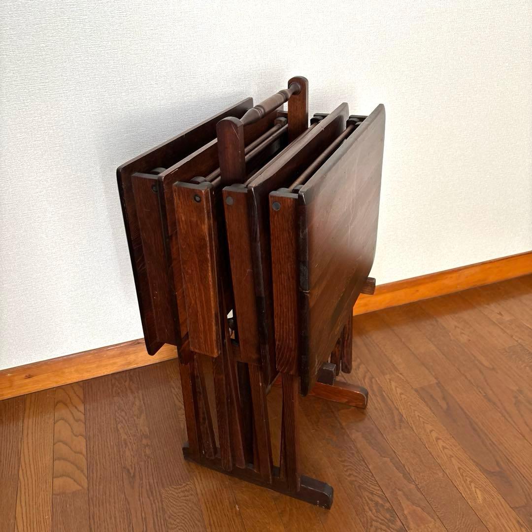 【専用商品】　　　　　　アンティーク 格納式 フォールディング サイドテーブル