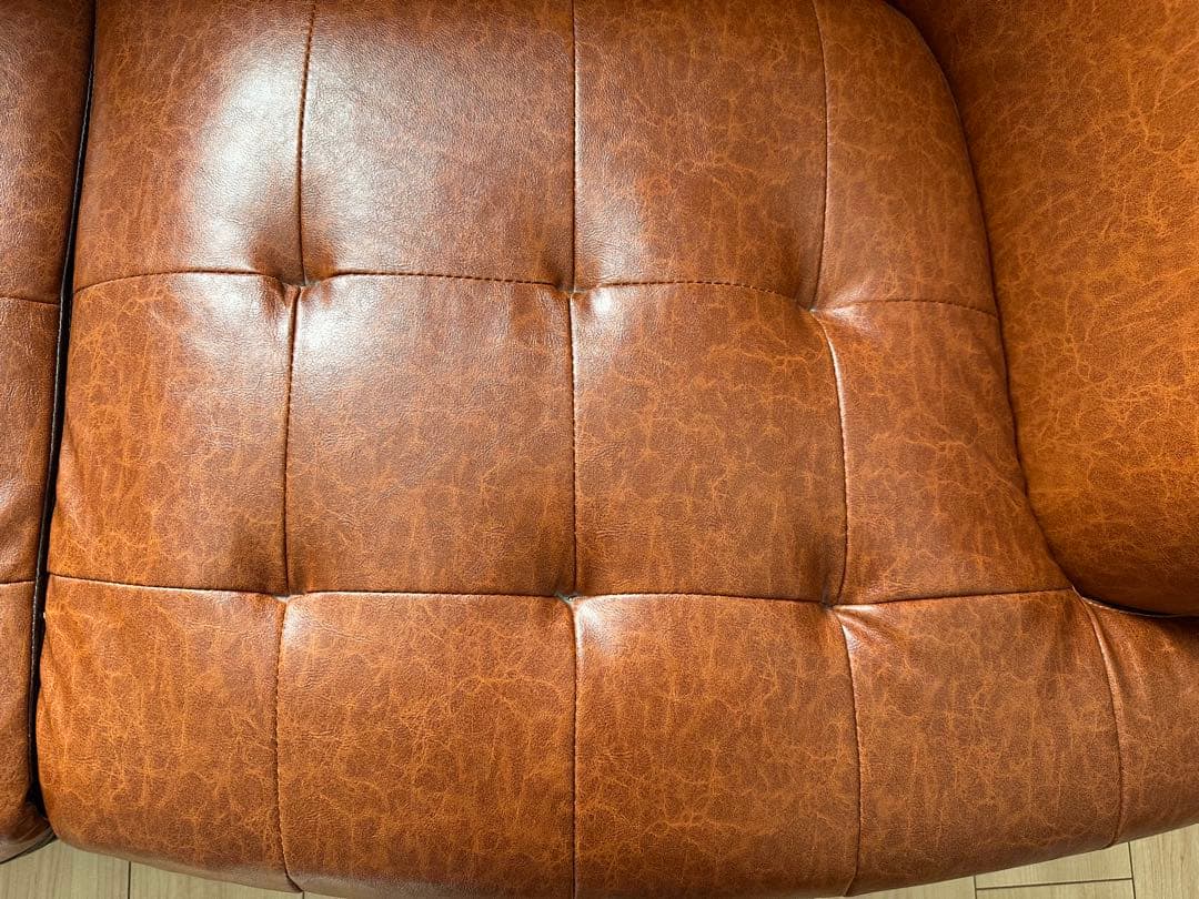 2人掛けソファ(ブラウン)