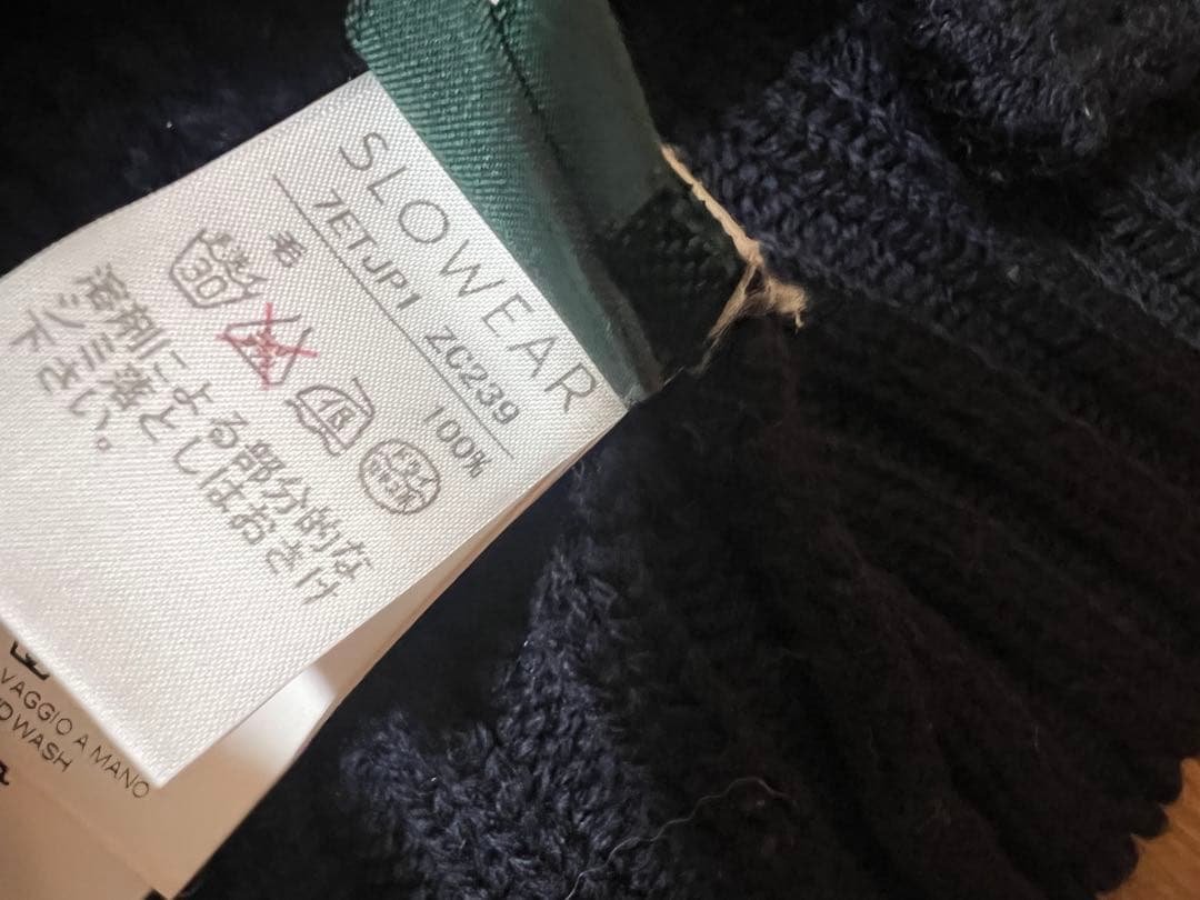 ザノーネ chioto 44 ローゲージ ネイビー 着用3回の極美品