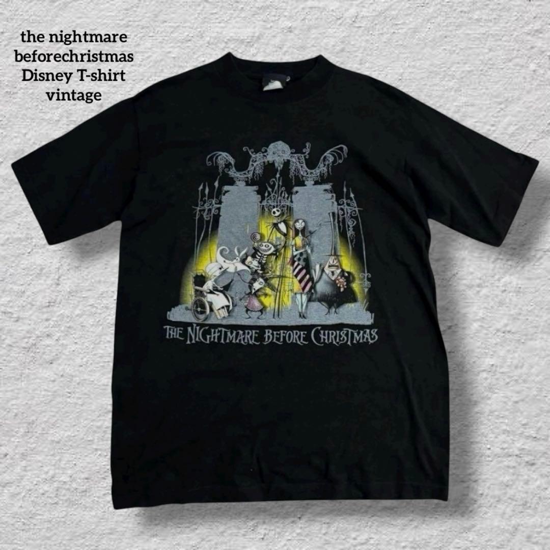 ディズニーナイトメアビフォアクリスマス Tシャツ00sブラックvintage古着