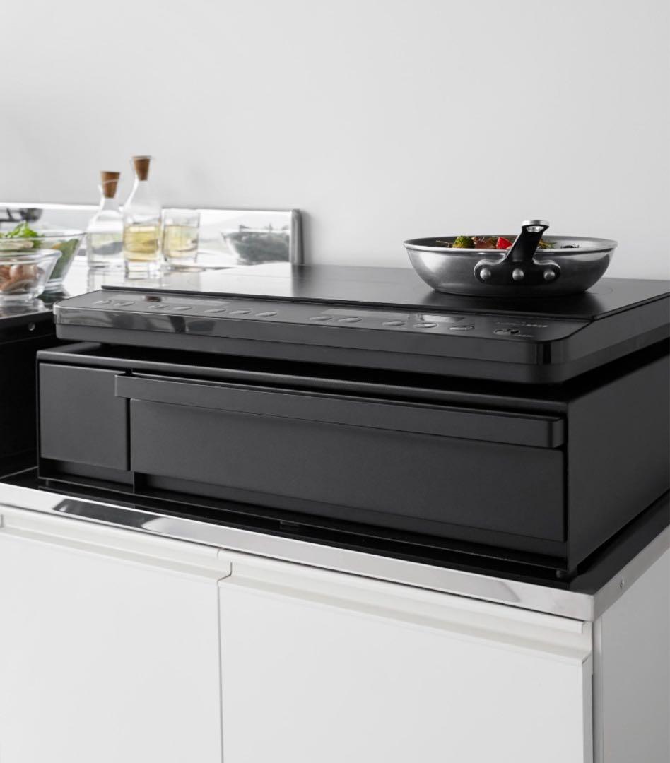 【お値下げOK】towerクッキングヒーターラック 引き出し&スライドテーブル