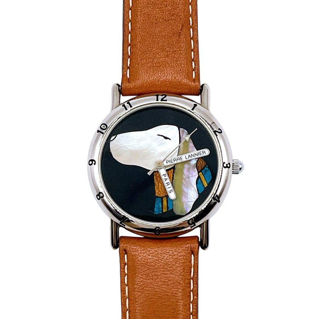 美品 ピエールラニエ 065.801 3針 ドッグ 世界999本限定 腕時計 黒