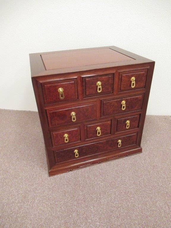 木製キャビネット 幅約42cm x 奥行約53cm x 高約52cm