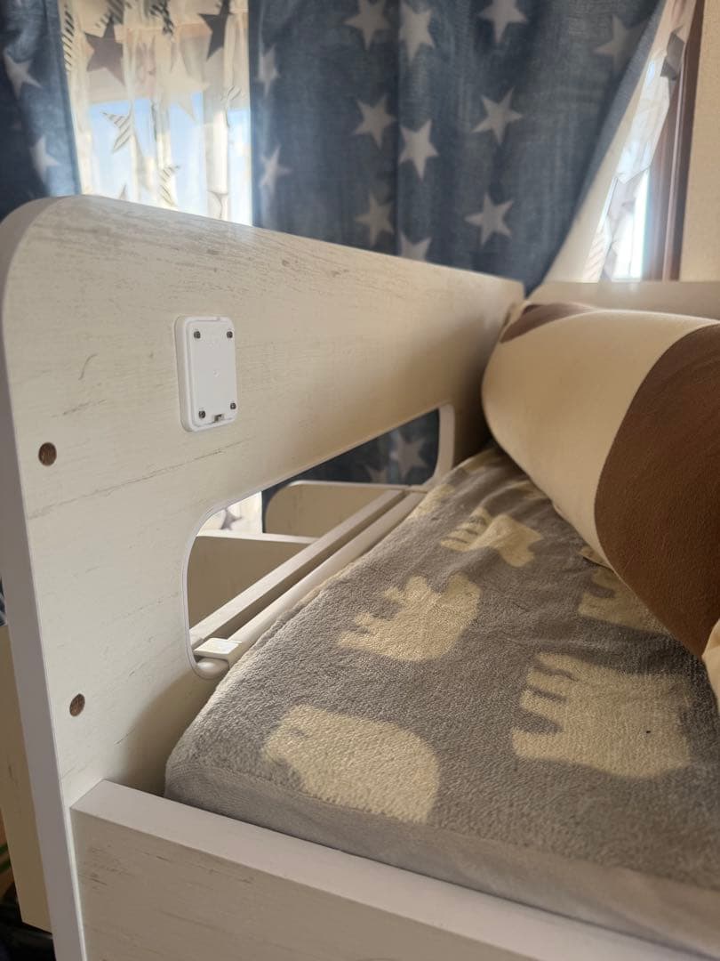 2/28までの出品‼️北摂引取り可 ホワイト ロフトベッド 引き出し付き シングル