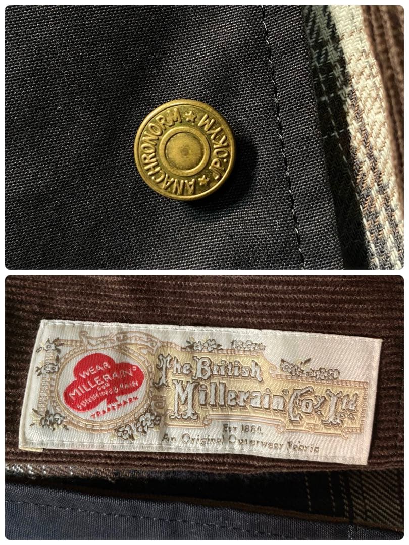 【美品】アナクロノーム　ステンカラーコート　裏地 フランネル＆オンブレ　サイズ3