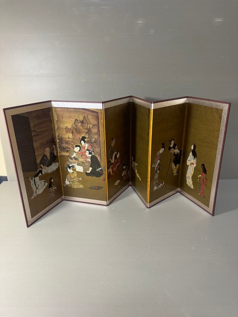 2344国宝　彦根屏風  ミュージアムグッズ　雛屏風　ミニ屏風　日本歴史　時代物