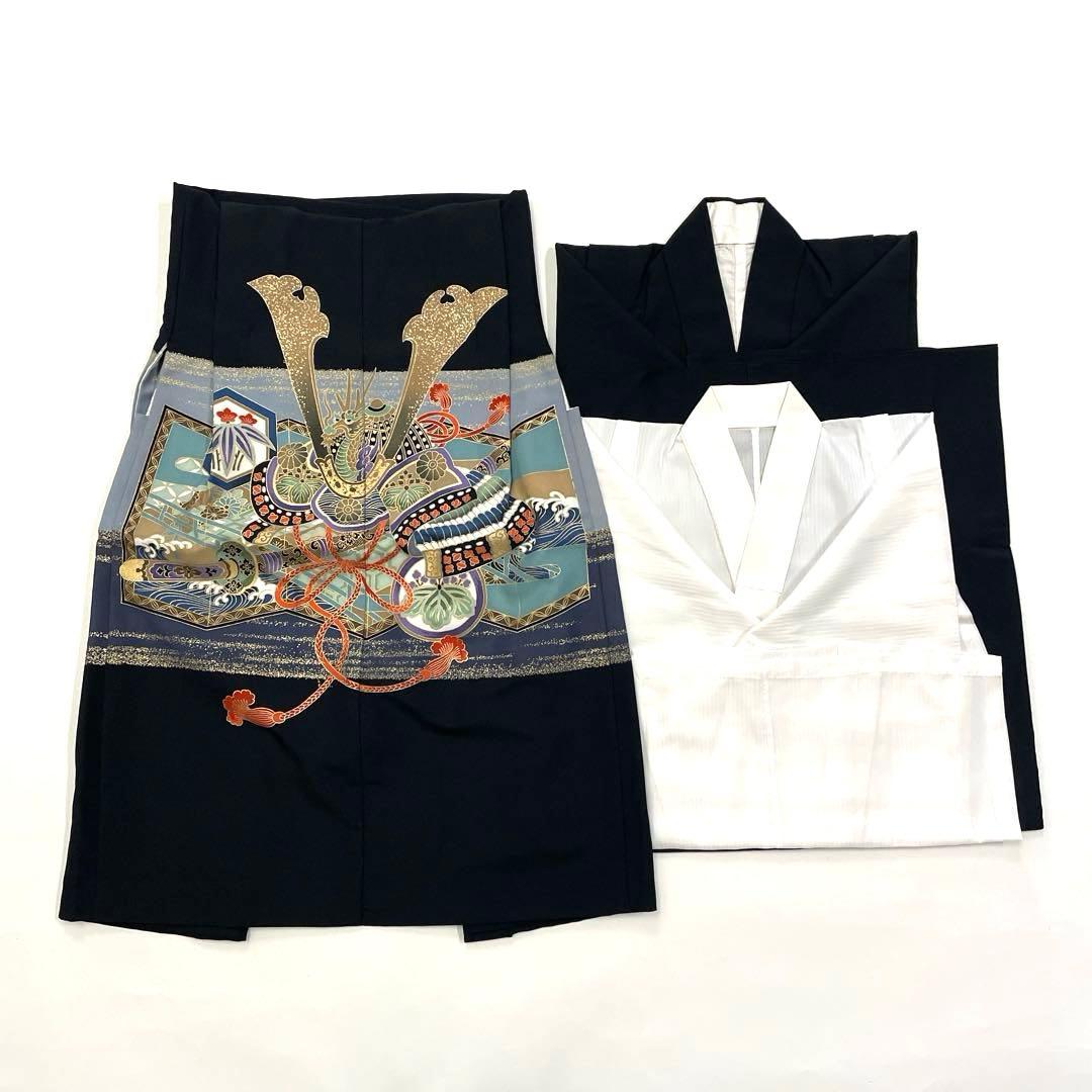 七五三 羽織セット 男の子 羽織 着物 長襦袢 半衿付き 5歳 No.137