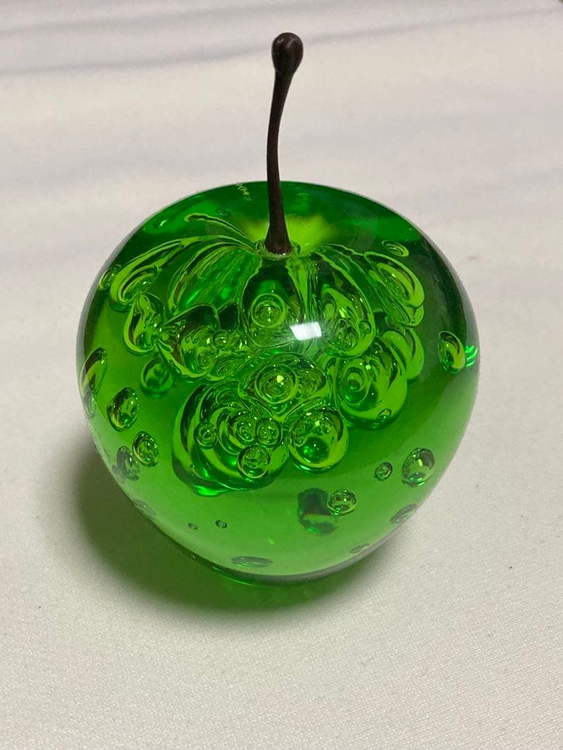 緑色 リンゴ型 オブジェ　イタリア製