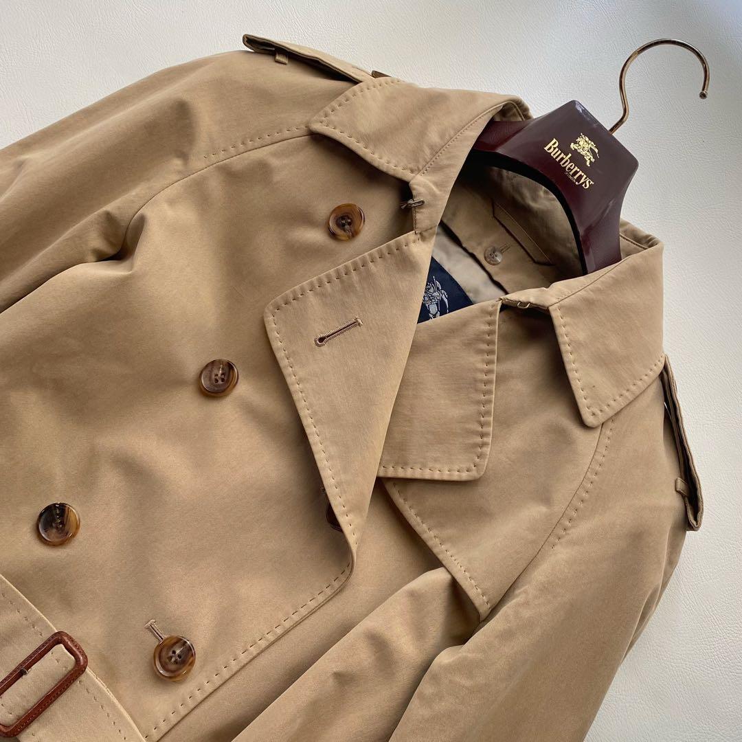 【マキシ丈/美品】バーバリーロンドン トレンチコート ハニー 40 ライナー付