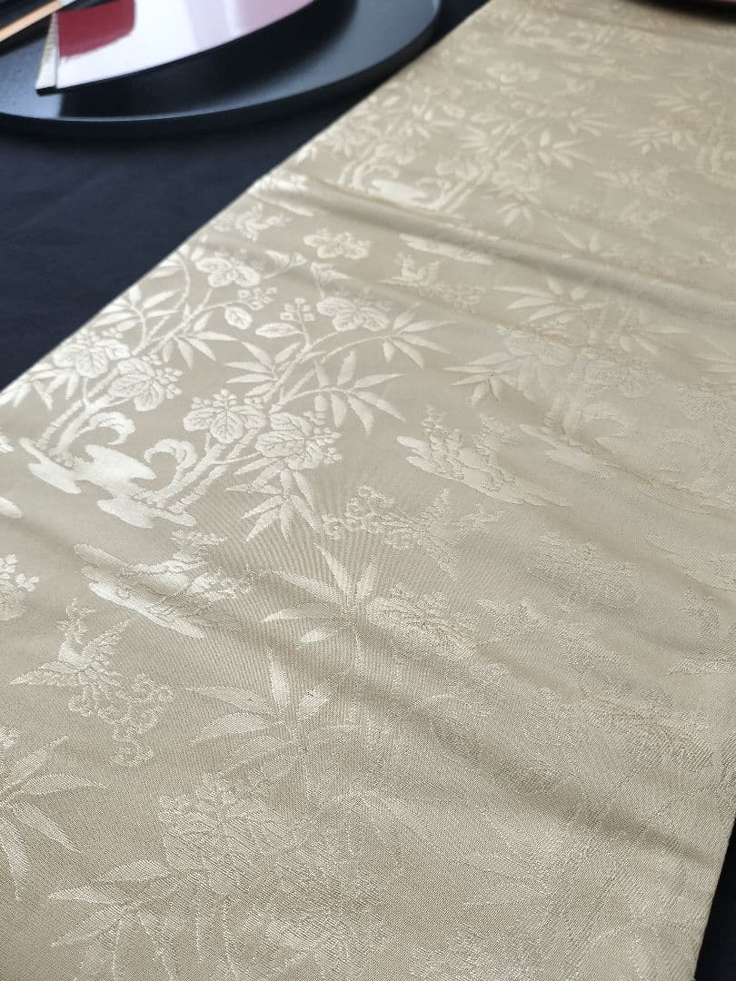 A902逸品‼️全通帯‼️泥金‼️テーブルランナー2m8cm