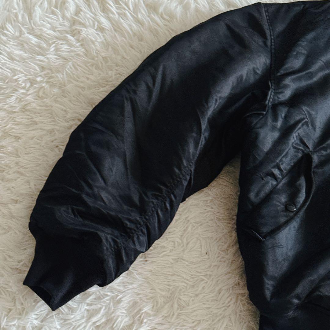 Lサイズ✨CAHLUMN MA-1 フライトジャケット 中綿入り ブラック