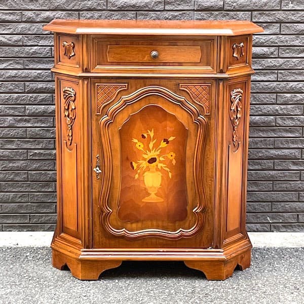 イタリアアンティーク　サイドボード　コンソールテーブル　花台　電話台