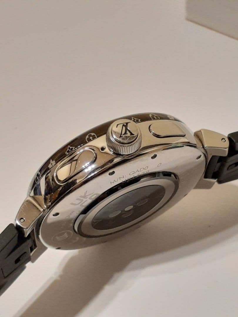 美品　ルイヴィトン タンブール ホライゾン ライトアップ V3 QAD0　腕時計