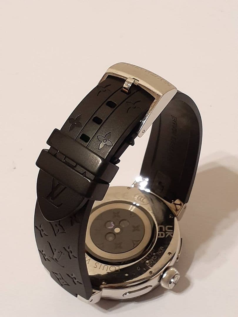 美品　ルイヴィトン タンブール ホライゾン ライトアップ V3 QAD0　腕時計