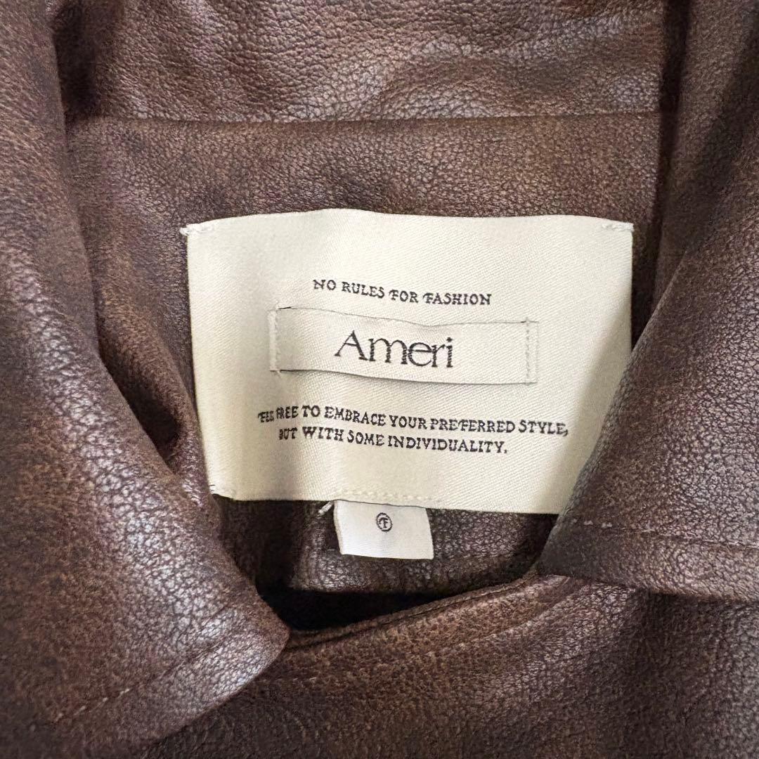 Ameri MANY WAY RIDERS JACKET ブラウン 25aw