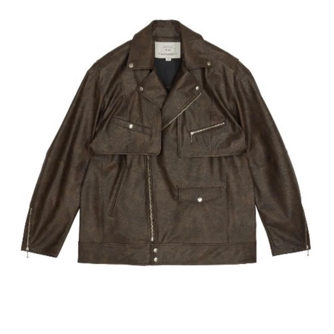 Ameri MANY WAY RIDERS JACKET ブラウン 25aw