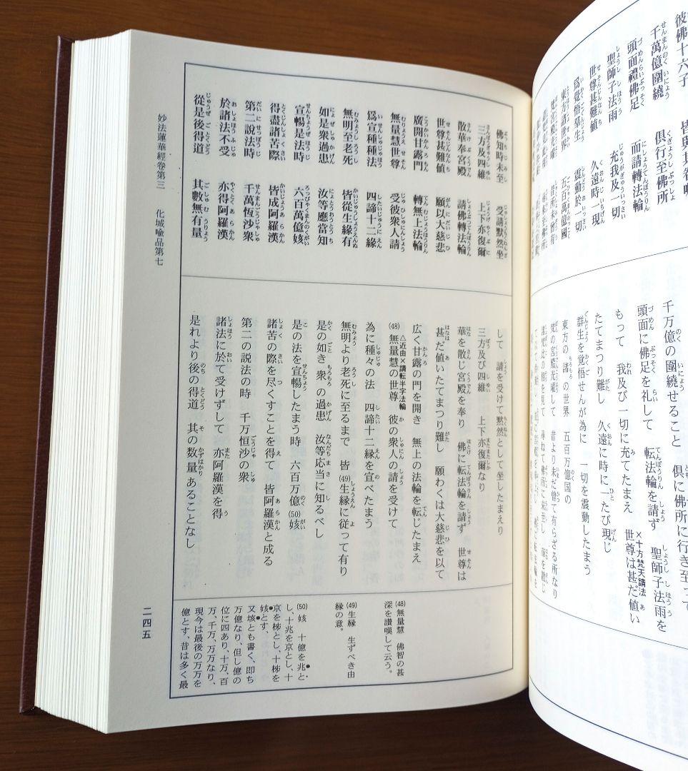 法華三部経真訓両読法華経　一部十巻　非売品