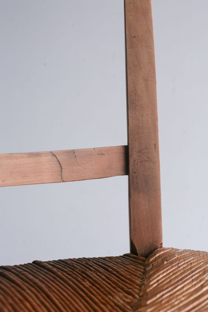 【SALE品】フランス　ラッシュ編みチェア　ダイニングチェア　ブロカント　古家具